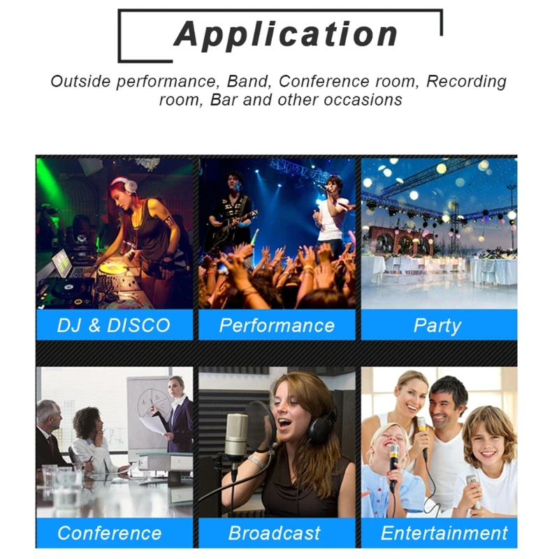 

Microphone Sound Mixer Sound Card Karaoke Mixer Professional 6 Channel -Studio Mixing Console Amplifier