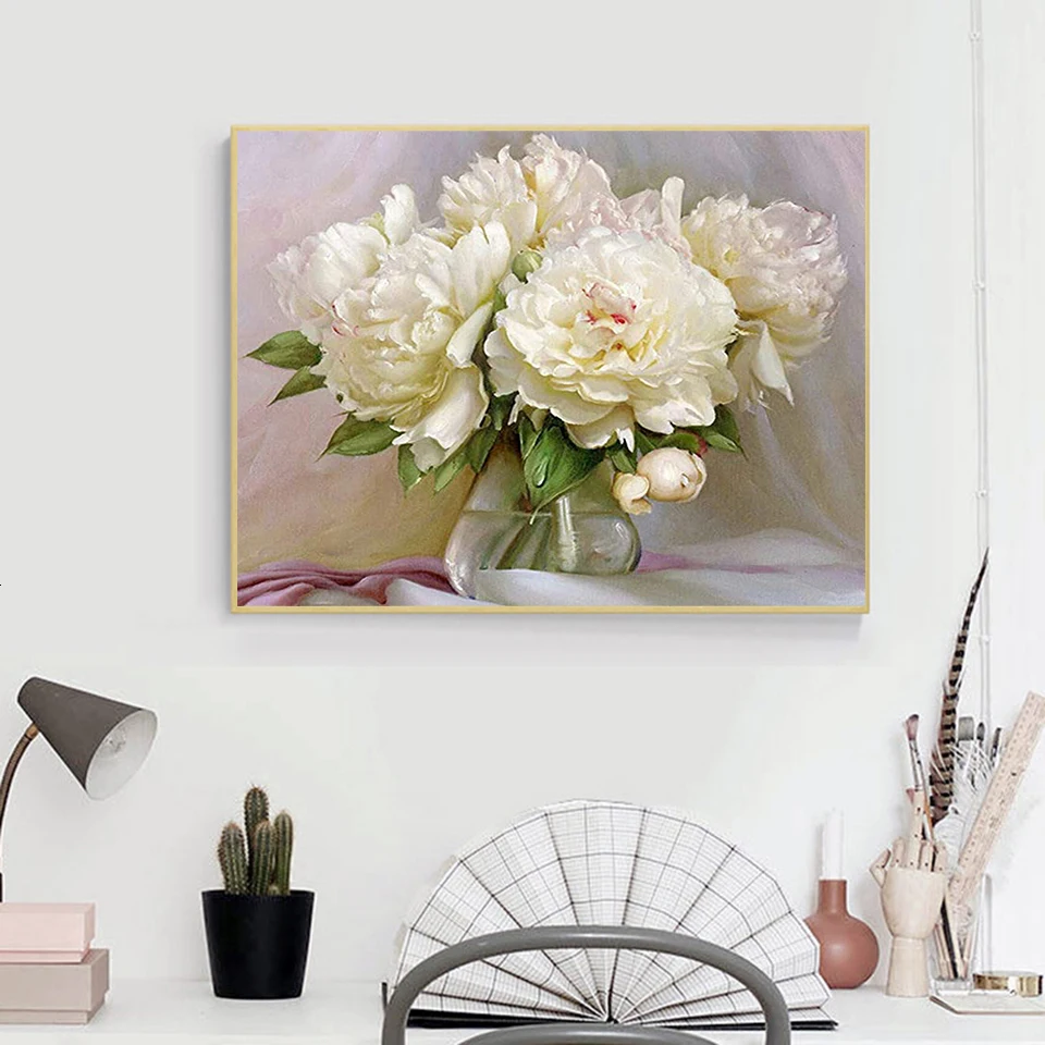 Набор для рисования по номерам на холсте пион 40 х50 см|Рисование и каллиграфия| |