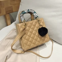 designer autumn new lattice pattern handbag shoulder bags for women 2021 leather simple luxury solid color crossbody square bag