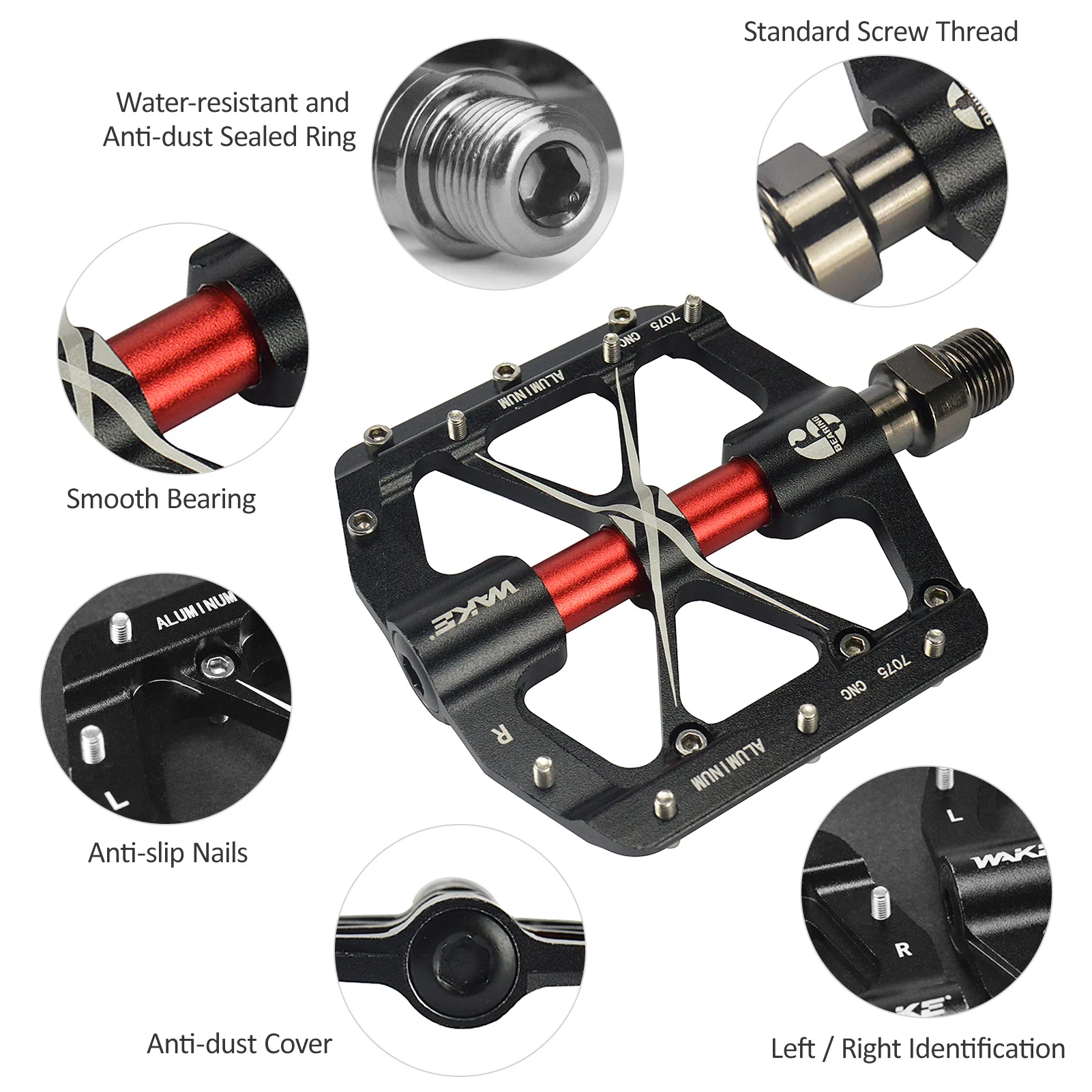 Aluminum Alloy Bicycle Pedal Cycling Durable Foot Accessory Non-slip Bike Riding Part | Спорт и развлечения