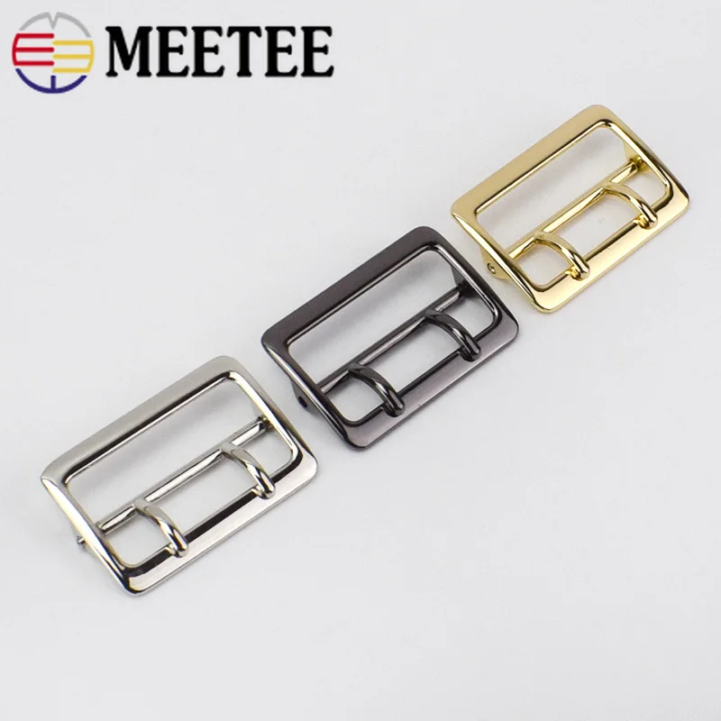 Meetee 5/10 шт 40 мм сплав двойная пряжка Регулируемая для одежды сумка аксессуары