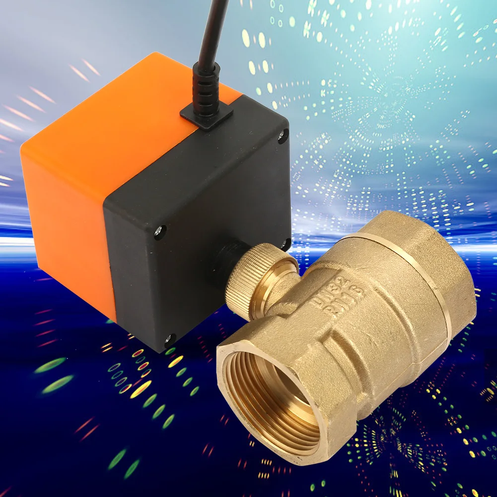 

NewDC 12V 2 Way 3 Wire Brass Motorized Ball Valve Electrical Valve DN32 G1-1/4 Inch Thread 90 Degree Rotation For Water Gas Oil