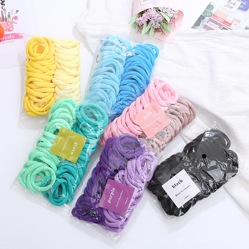 

50PCS Multicolor Scrunchies For Women Elastic Hair Band ropes Ponytail Hairbands Headwear Hair Accessories Girls Hair Ties