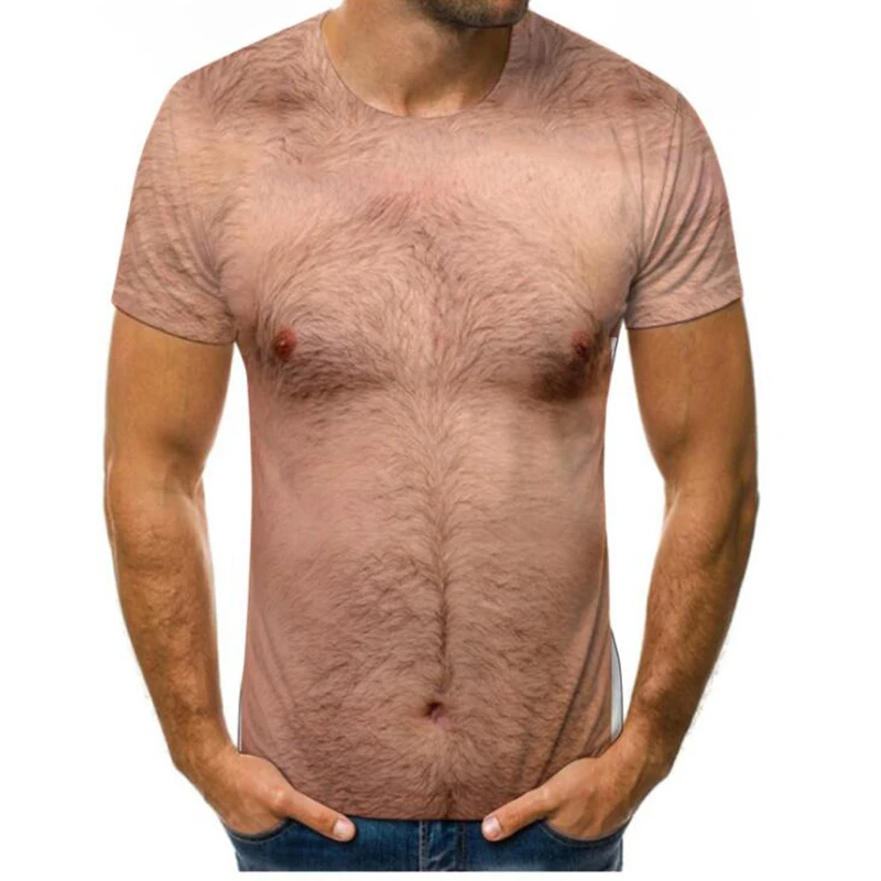 

2021 New Summer Trend Digital Printing Funny Muscle Men's and Women's Fashion T-Shirt