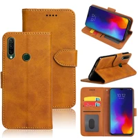 mks luxury flip leather case for lenovo z6 lite back cover phone case with id card slot
