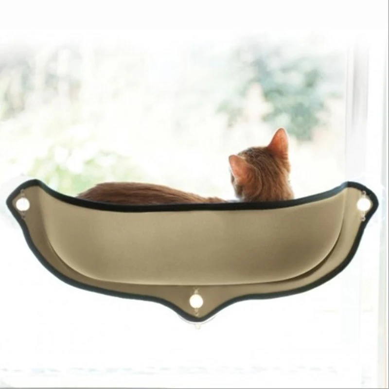 Кошачий гамак кровать подставка с креплением на окно шезлонг присосках товары