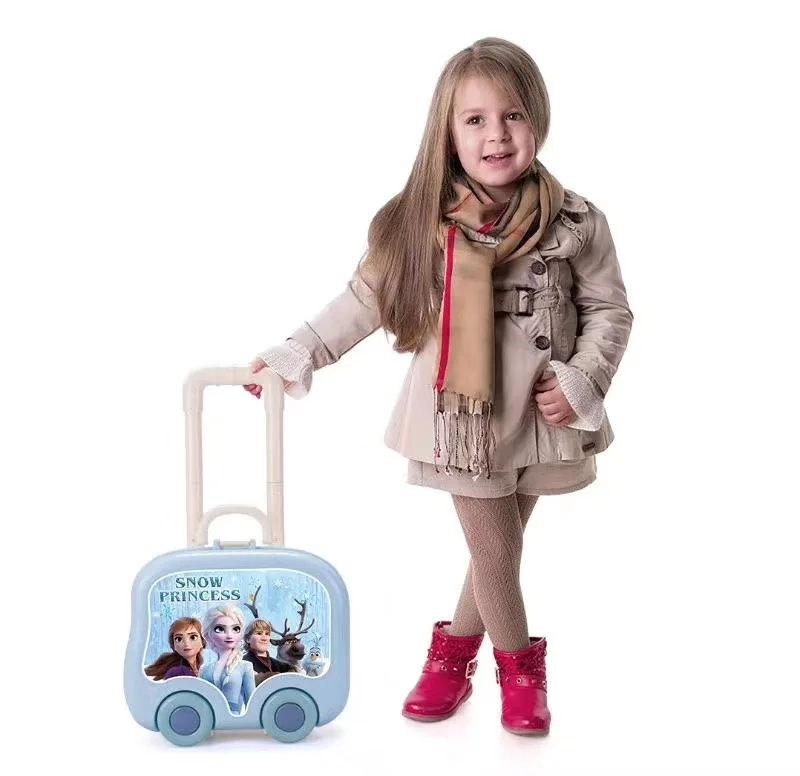 Frozen 2 elsa anna  Makeup set  Disney girls Multifunction Trolley case Cosmetic box set Handbag Suitcase kids Dressing tab  toy