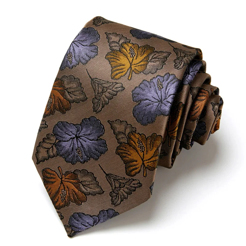 

Luxury Male Dark Blue Striped Paisley Floral Tie 100% Silk Bussiness For Man Corbatas Gravatas