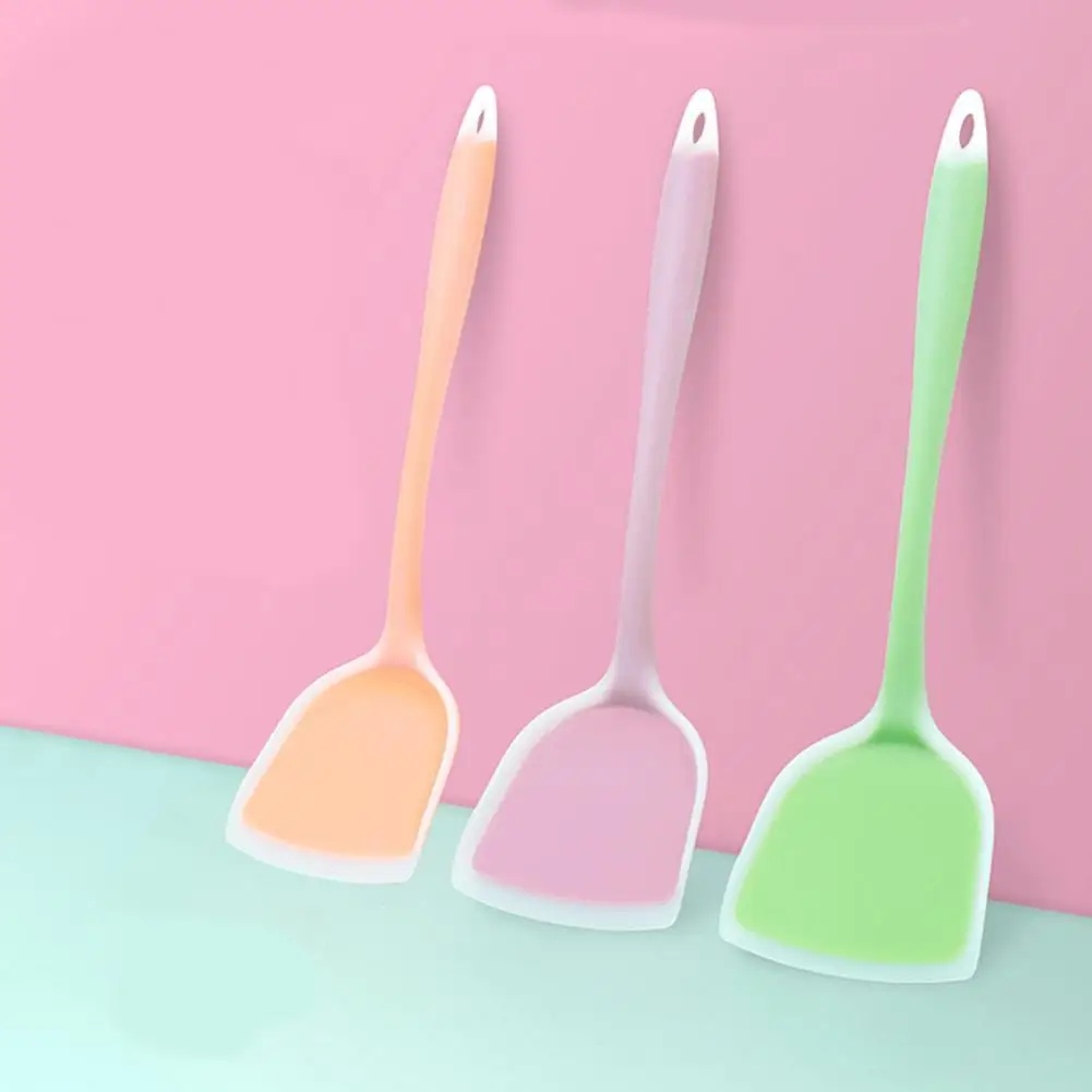 

Slotted Turner Heat Resistant Food Grade Household Silicone Cooking Utensils Spatula Non-stick Pan Hollow Wok Shovel Kitchenware
