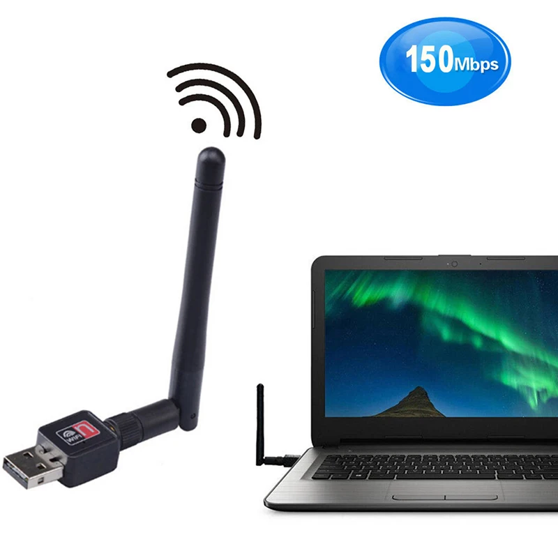 

150 Мбит/с мини USB Wifi адаптер двухдиапазонный 2,4/5 ГГц с антенной 802.11AC высокоскоростные USB Lan Ethernet Разъемы