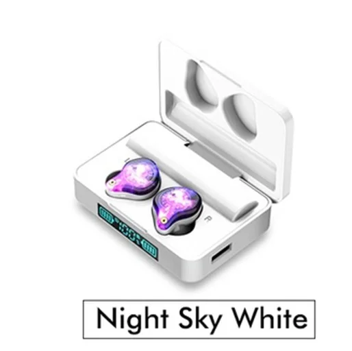 night sky white TWS Bluetooth 5,0 наушники беспроводные наушники игровая гарнитура CVC 8,0 наушники с шумоподавлением IPX7 водонепроницаемый 3600 внешний аккумулятор - Цвет: night sky white