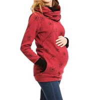 pregnancy women breastfeeding maternity clothing tops nursing hooded lactation clothes for pregnant sweatshirt large size shirts