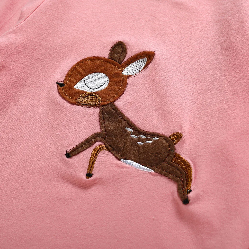 Рождественские наряды для новорожденных девочек топы с длинными рукавами и