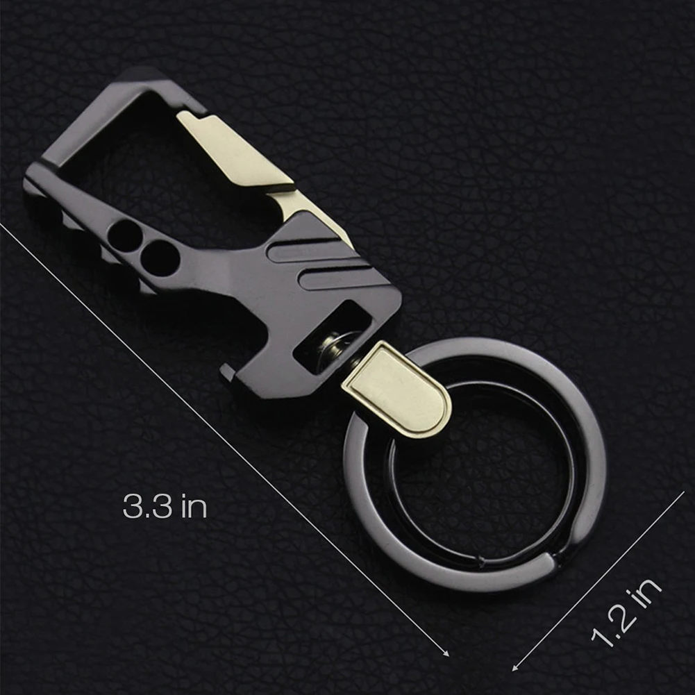 

Metal Car Key Chains Design Luxury Manual Inlay Keychain Keyring Motorcycle Styling Key Chain Bottle Opener Car Gadget for Men