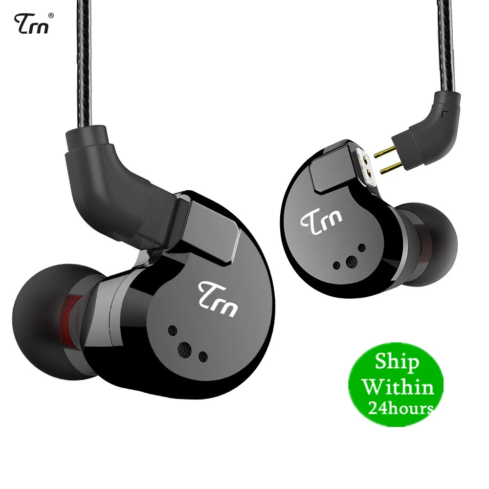 TRN V80 2BA + 2DD гибридные металлические наушники вкладыши HIFI DJ Monito спортивные для бега