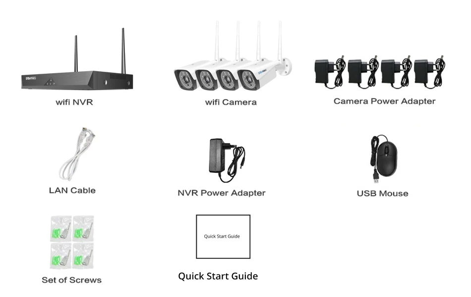 8CH 1080P Беспроводная система видеонаблюдения 4 шт 2MP уличная Wifi ip-камера 8CH NVR рекордер Видео камера безопасности Система наблюдения комплект