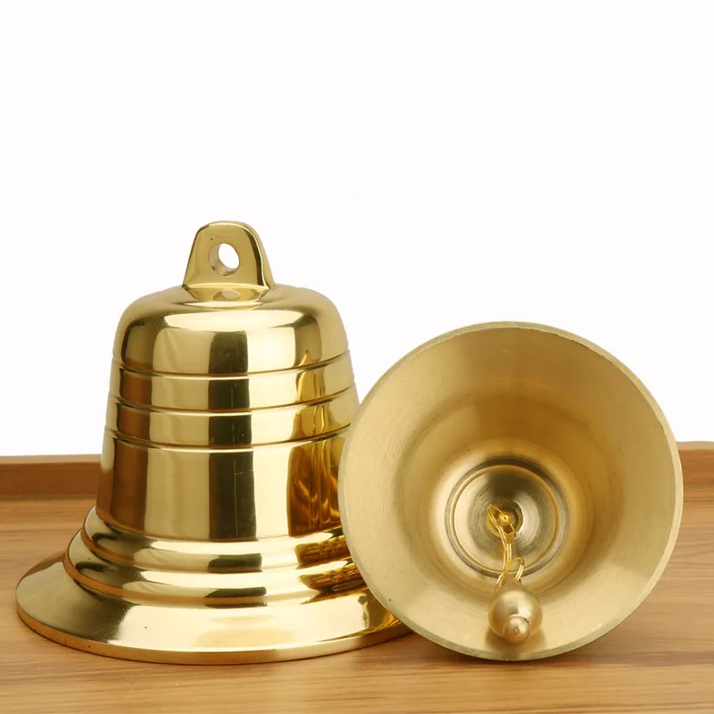 

LAOJUNLU Copper Bells Pure Copper Bell Pendant Hanging Ornament Big Small Copper Wind Chime, 1.5 inches
