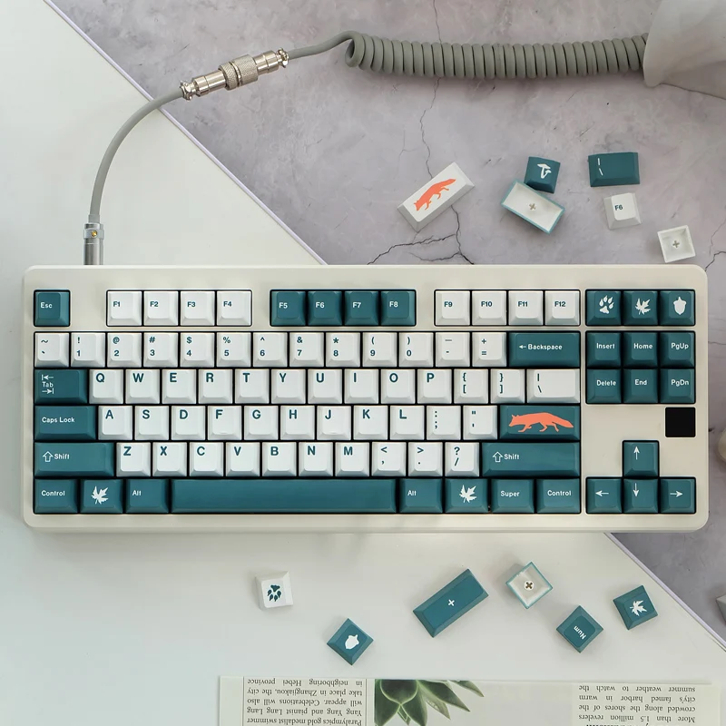 GMK Fox 145 Keys/Set Keycaps PBT Dye Subbed Cherry Profile Keycap For MX Switch Mechanical Keyboard GH60 GK61 GK64 96 104 | Компьютеры и