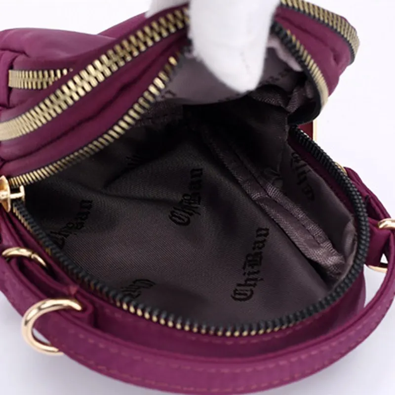 

Women Fashion Solid Color Zipper Waterproof Nylon Shoulder Bag Female Crossbody Bag Ladies Waterproof Travel Messenger Bag M335