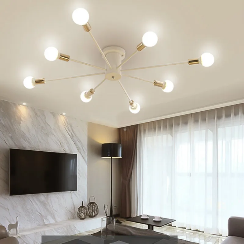 Ретро стиль минималистский линии железа искусства светодиодный потолочный