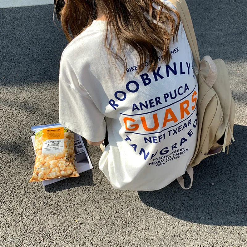 Женская Винтажная футболка с коротким рукавом хлопковая Повседневная белая