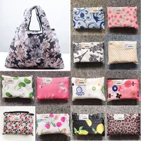 eco environmental shopping travel bags tote handbag foldable reusable bags cute dog leopard floral shipping bags red striped hot