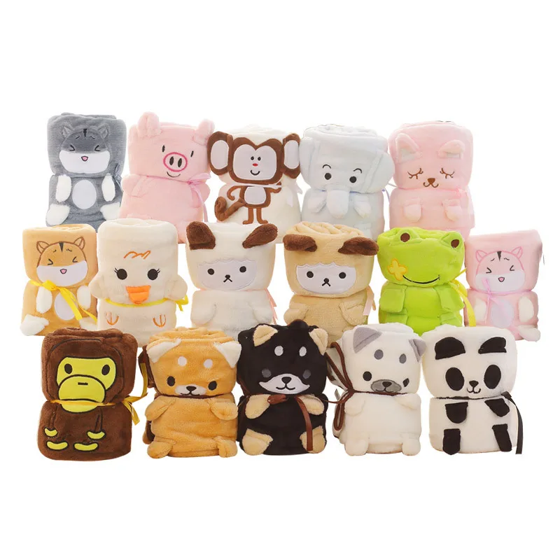 Single Blanket Cartoon Flannel Green Yellow Grey Bedspread Thicken Plush Cover for Bed Sofa Sleeping | Дом и сад