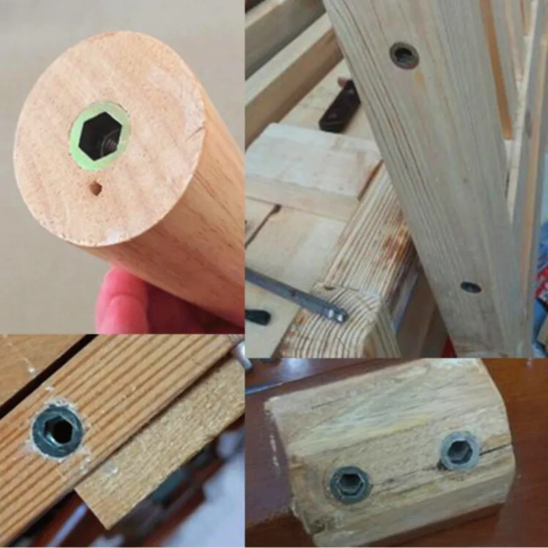 M4 * 10 мм резьба из цинкового сплава для деревянная вставка гайки с фланцем