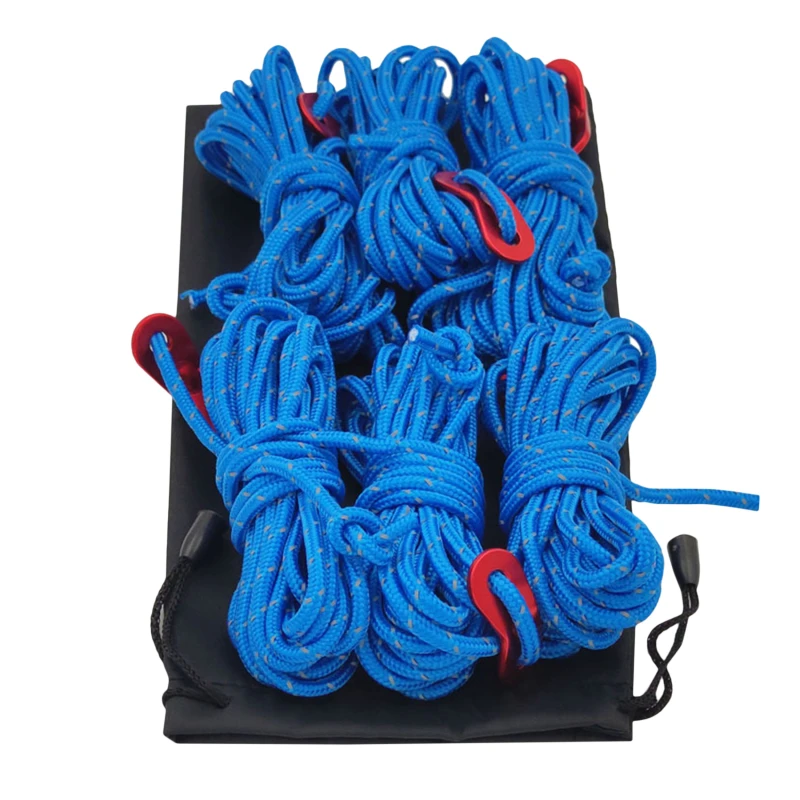 

400cm 4mm Reflective Tent Cord Rope Camping Awning Rope Runner Guy Line 2021