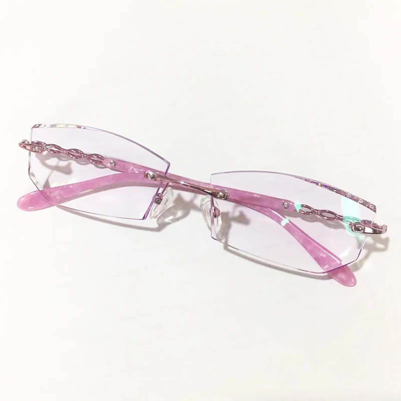 Прозрачная женская оправа для очков без оправы стразы украшение кристаллы