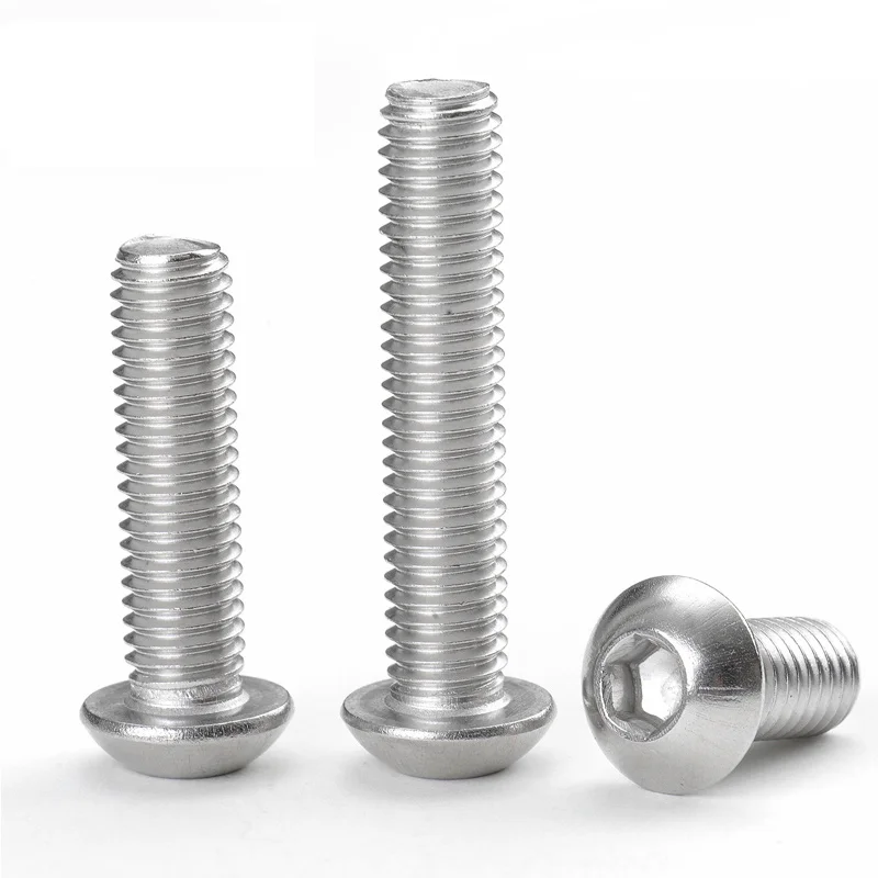 Набор винтов с шестигранным отверстием и круглой головкой из нержавеющей стали