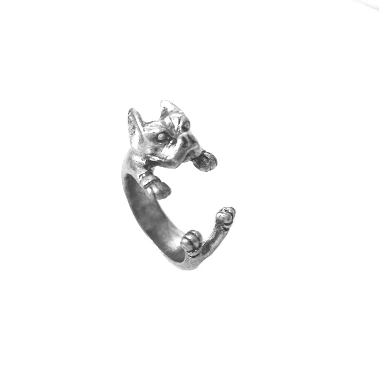 Фото Прямая поставка американское ретро панк питбултерьер винтажное хиппи кольцо