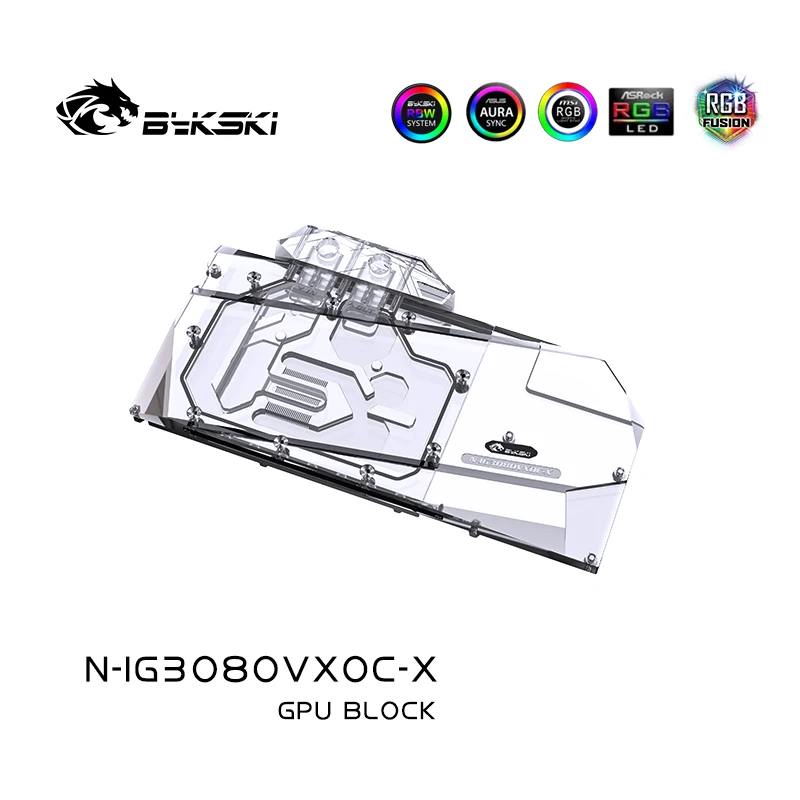 

Bykski Graphic Card Block,GPU Block For Colorful IGAME RTX 3080 Vulcan X OC,PC Water Cooler 5VARGB/12VRGB/MB SYNC N-IG3080VXOC-X