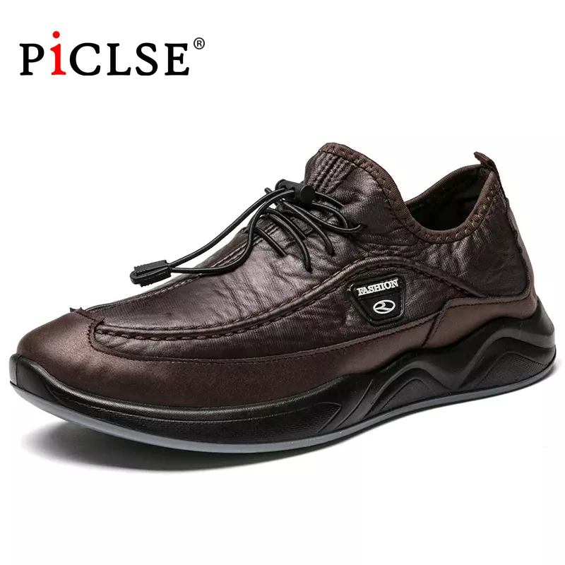 Модная кожаная мужская повседневная обувь размера плюс 46 деловая мужские лоферы