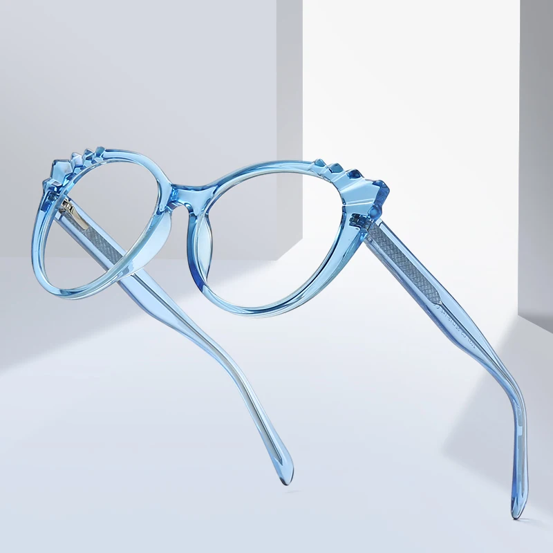 

Women'S Eyeglasses Frames Cat Eye Decorative Glasses Trending Products 2021 Tr90 Blue Light Blocking Glasses Vintage Pink Green