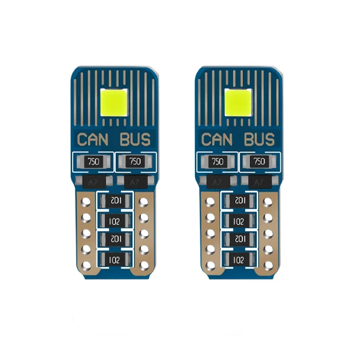 2SMD 2 шт. T10 W5W Led Canbus WY5W лампа без ошибок 194 168 501 2825 автомобильные Внутренние огни клиновидная задняя сторона Авто Лампа 12 В 6000 К белый синий - Испускаемый цвет: 2SMD