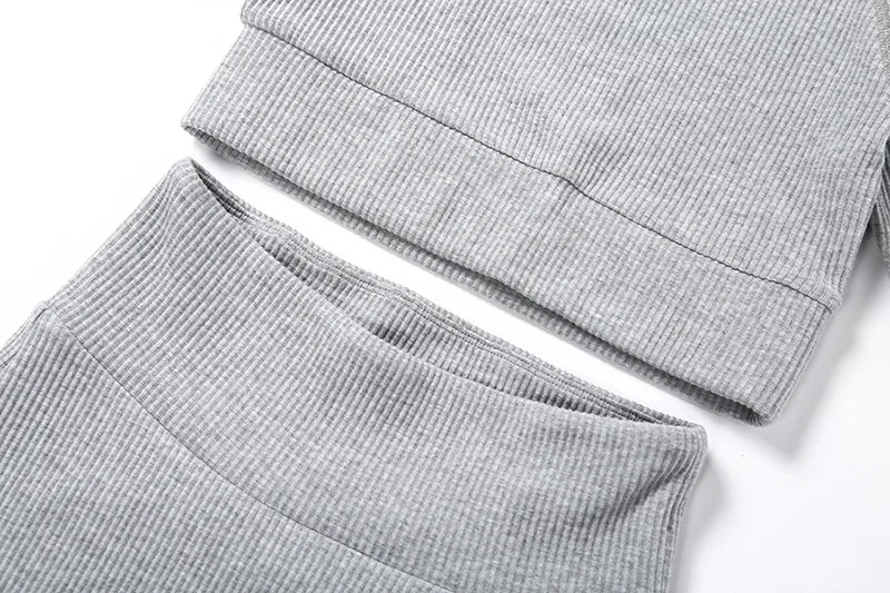

Solid O Neck Short Sleeve Two Piece Set Casual Knitted Ribbed Crop Top with Shorts Women Tracksuit Bodycon Sportwear Outfit