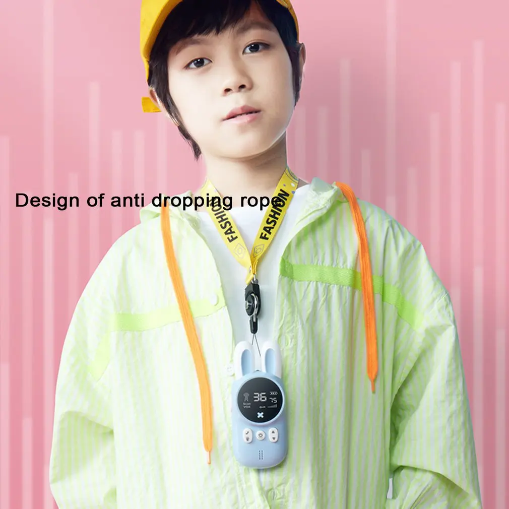 

3KM Transsion Mini Wireless Handheld Walkie Talkie For Children Handheld Transceiver UHF Radio Lanyard