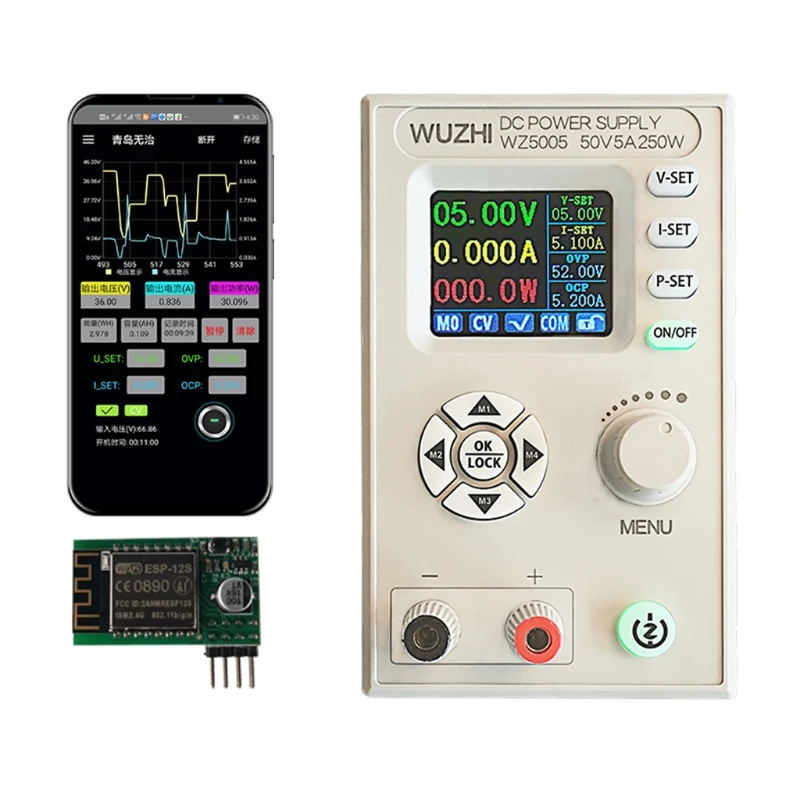 

DC DC-Buck Converter CC CV 50V 5A Adjustable Power Supply with USB RS485 WIFI Communication Module 5V 12V 24V X37B