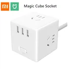 Розетка Xiaomi Magic Cube, многофункциональное зарядное устройство USB, адаптер питания, 6 портов, розетка-конвертер, компактная розетка