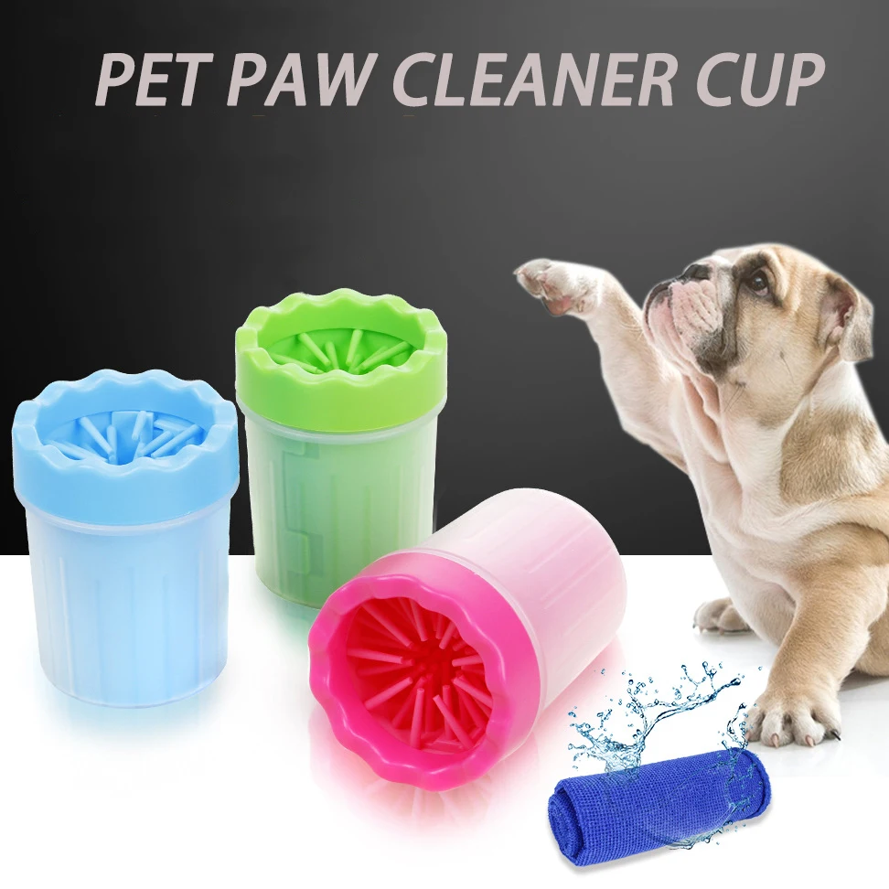 

Dog Paw Cleaner Cup Soft Silicone Combs Portable Quickly Wash Dirty Cat Foot Cleaning Bucket Dog Paw Cleaner Cup Home Supplies