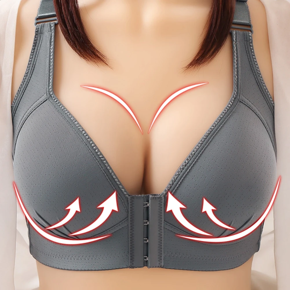 

Seamless Sexy Bras for Women Fashion Push up Bra Wire Free Lingerie Full Cup Bralette Cotton Underwear Brassiere Front Closure