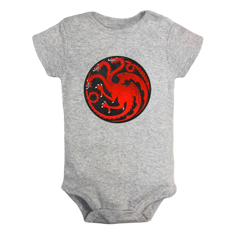 JcBaby2192GD Комплекты одежды для новорожденных мальчиков и девочек с изображением драконов, Игры престолов, Дома Таргариенов, комбинезон с принтом, боди для младенцев, хлопковые комплекты одежды - Цвет: JcBaby2192GD