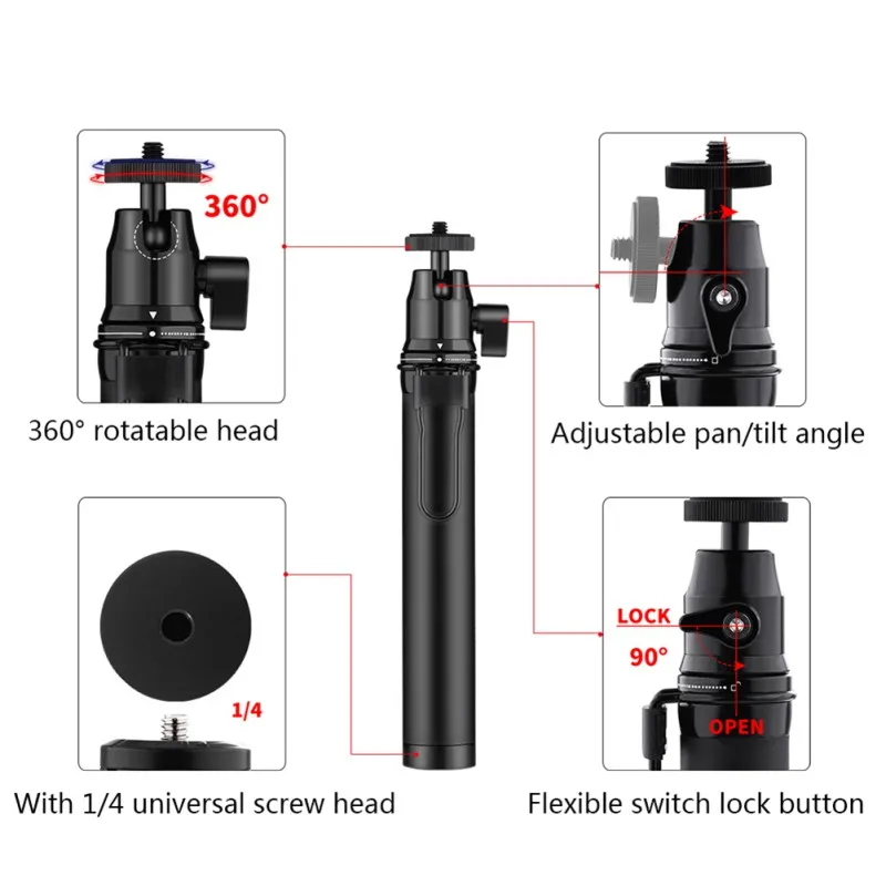 Новая селфи палка в комплекте раздвижная Регулируемая ручная камера держатель