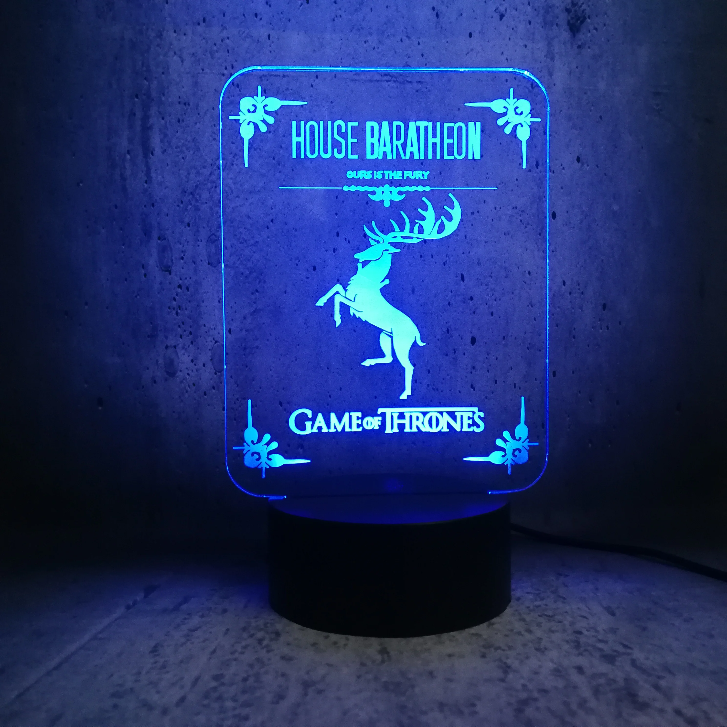Домик barathoon moon lamp OURS это FURY 3D светодиодный светильник для игр престолов ночной