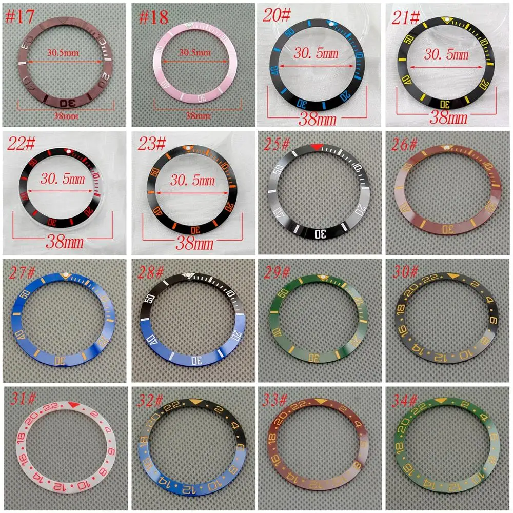 38 мм драгоценный камень аксессуары для часов подходит GMT автоматический 40