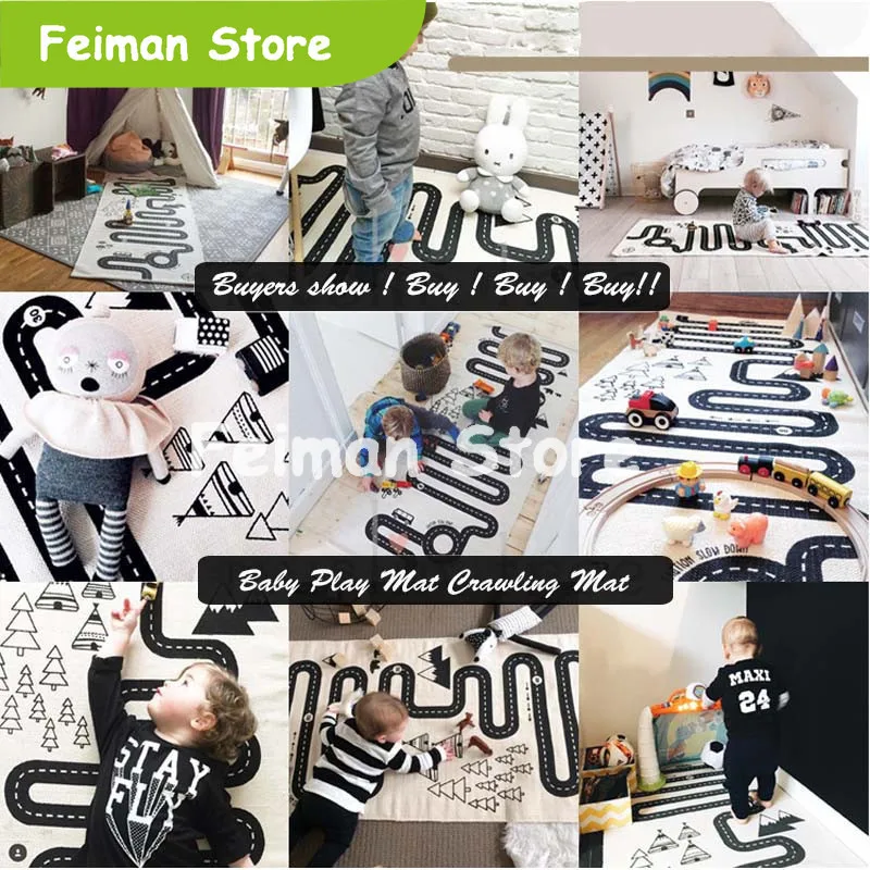 70X180 см домашние Приключения головоломки детские игры мат коврик для ползания