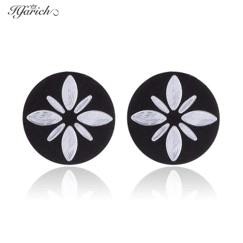 Hfarich комаров спирали черные серьги для женщин нержавеющая сталь Cobweb вопрос Марка