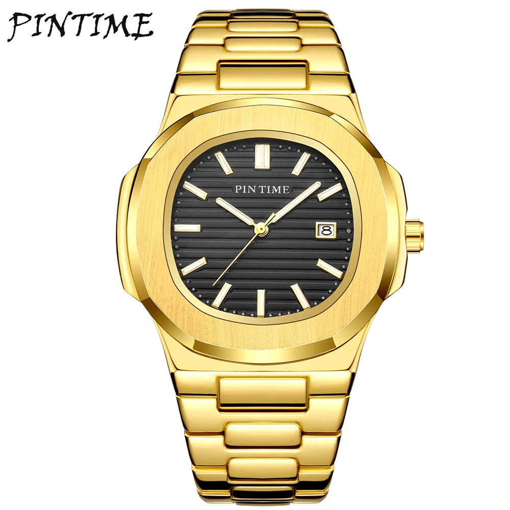 Модные мужские спортивные часы в стиле Nautilus кварцевый механизм из нержавеющей