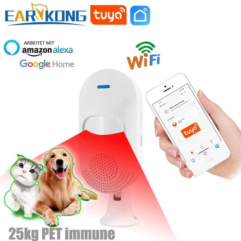 Система сигнализации движения Tuyasmart Wi-Fi инфракрасный датчик 25 кг иммунный
